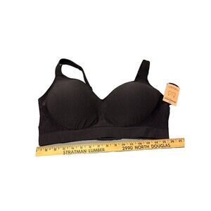 Shapermint Essentials Sweetheart Wireless Contour Bra NWT 3X Black #156403